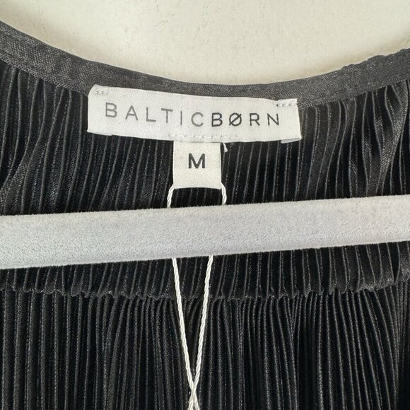 Baltic Born Athena Pleated Midi Dress Black Size Medium - Picture 5 of 7